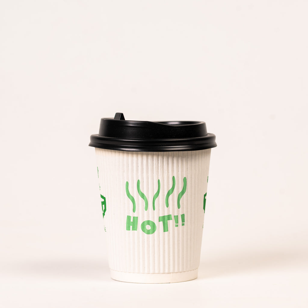 COFFEE CUP LIDS (80MM)  BLACK DOME